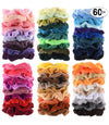 60 pc Velvet hair scrunchies