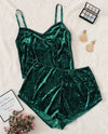 Sleepwear velvet pajama set 2 pcs