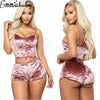 Sleepwear velvet pajama set 2 pcs